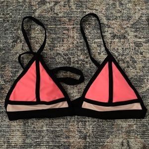 small pink bikini top